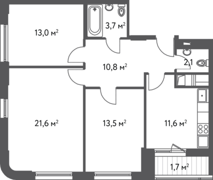 Москва, 3-х комнатная квартира, Кавказский б-р. д.вл. 27, корп.2, 14742000 руб.