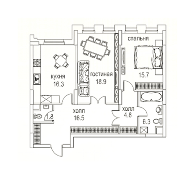 Москва, 2-х комнатная квартира, ул. Авиационная д.77 к2, 19500000 руб.