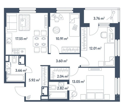 Москва, 3-х комнатная квартира, ул. Люблинская д.72к26, 18500000 руб.