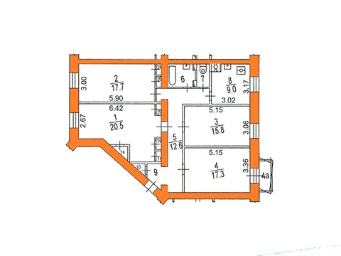 Продается комната 18 кв м в 4х ком кв-ре, Варшавское ш, д. 2, 2800000 руб.