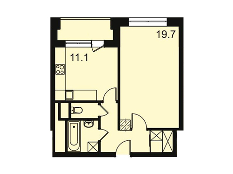 Москва, 1-но комнатная квартира, ул. Автозаводская д.23стр120, 7832240 руб.