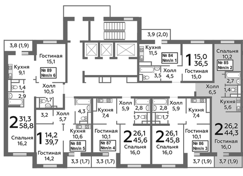 Балашиха, 2-х комнатная квартира, микрорайон Павлино д., 3470905 руб.