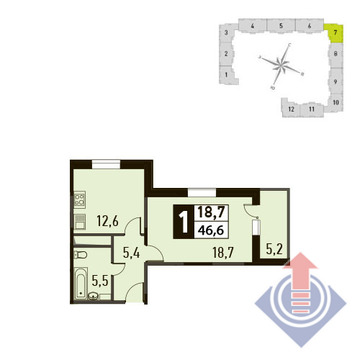 Путилково, 1-но комнатная квартира,  д., 4320193 руб.