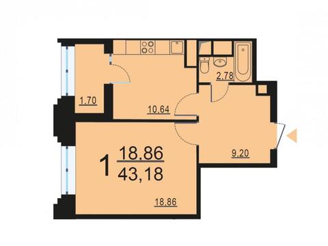 Москва, 1-но комнатная квартира, ул. Берзарина д.28с3, 8423900 руб.