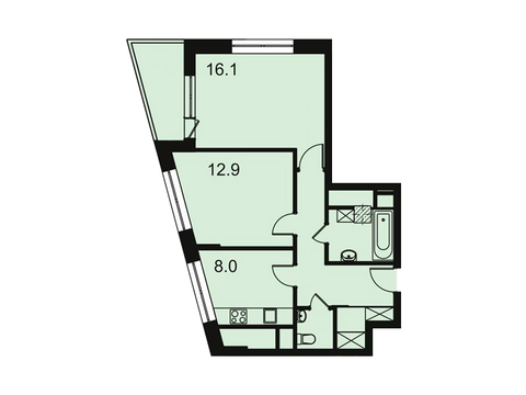 Москва, 2-х комнатная квартира, ул. Автозаводская д.23стр120, 9796080 руб.