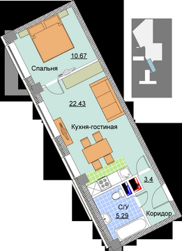 Мытищи, 1-но комнатная квартира, Шараповский проезд д.2, 4719000 руб.