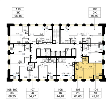 Москва, 2-х комнатная квартира, ул. Берзарина д.д. 28, корп. 1, 13826930 руб.