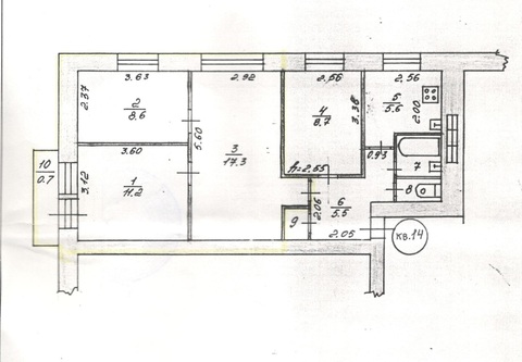 Щелково, 4-х комнатная квартира, ул. Радиоцентр д.12, 3300000 руб.