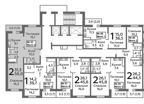 Балашиха, 2-х комнатная квартира, микрорайон Павлино д., 4551120 руб.