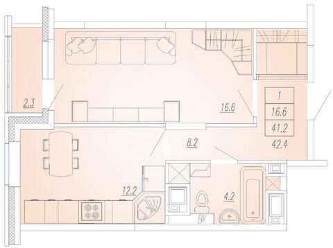 Мытищи, 1-но комнатная квартира, Ярославское ш. д.93, 3600000 руб.