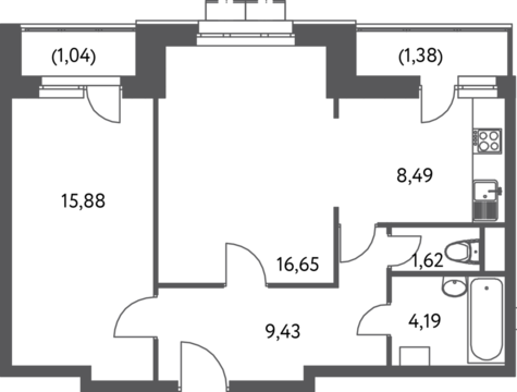 Купить Двухкомнатную Квартиру Улица Федора Полетаева Вторичку