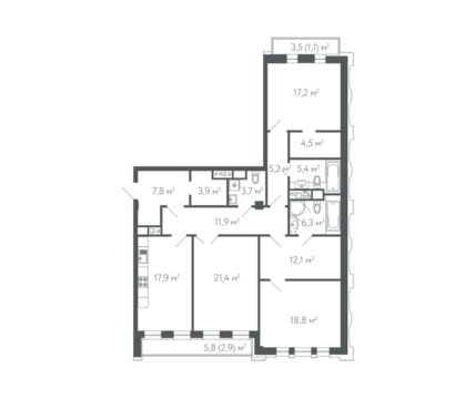 Москва, 3-х комнатная квартира, Покровский Бульвар д.вл. 5, стр.1,2, 56040000 руб.