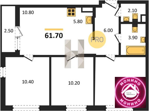 Москва, 3-х комнатная квартира, Десеновское г.п. д.д. 4, 15852581 руб.