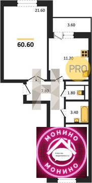 Климовск, 2-х комнатная квартира, ул. Школьная д.д. 43, 8637924 руб.