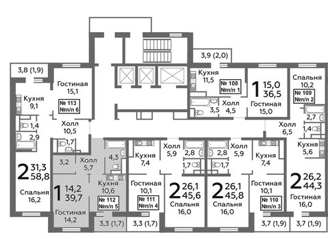 Балашиха, 1-но комнатная квартира, микрорайон Павлино д., 3136300 руб.