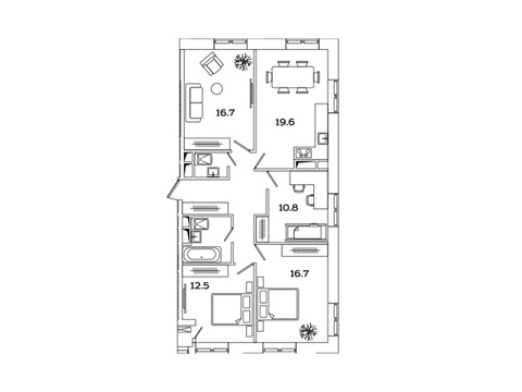 Москва, 4-х комнатная квартира, Рязанский пр-кт. д.2, 15032757 руб.