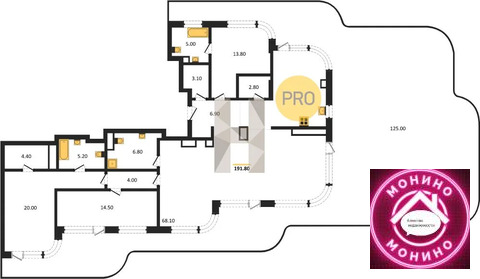 Москва, 3-х комнатная квартира, ул. Нижние Мневники д.д. 2, 186410420 руб.