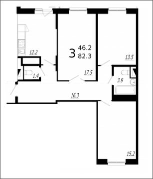 Мытищи, 3-х комнатная квартира, ул. Колпакова д.44 корп.33, 7895935 руб.