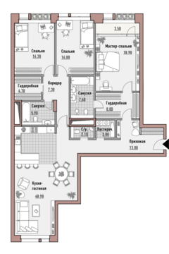 Москва, 3-х комнатная квартира, ул. Новослободская д.24, 58960000 руб.