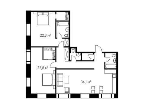 Москва, 3-х комнатная квартира, Даев пер. д.19, 41799500 руб.