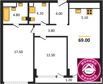Москва, 2-х комнатная квартира, Кутузовский прд. д.д. 16, 65893367 руб.