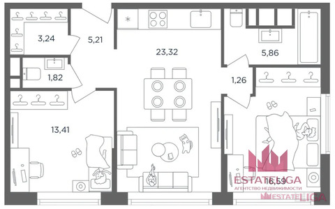 Москва, 3-х комнатная квартира, Шмитовский проезд д.39с4, 35000000 руб.