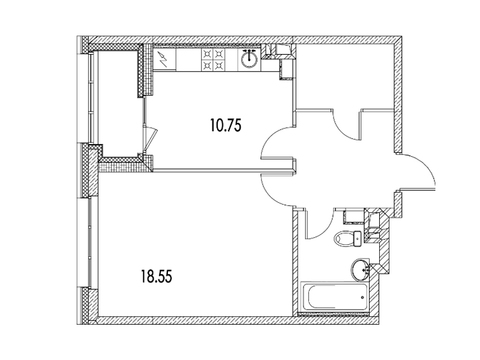 Москва, 1-но комнатная квартира, ул. Автозаводская д.Вл23, 9150648 руб.