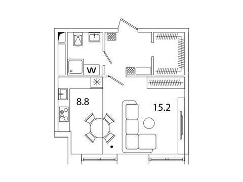 Москва, 1-но комнатная квартира, Рязанский пр-кт. д.2, 6189584 руб.