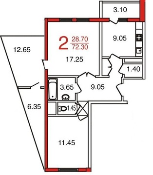 Подольск, 2-х комнатная квартира, ул. Юбилейная д.13а, 4500000 руб.