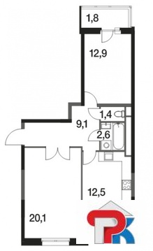 Москва, 2-х комнатная квартира, Сигнальный проезд д.5, 11370852 руб.