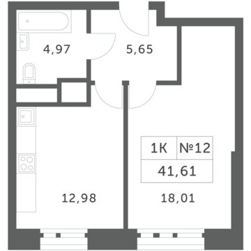 Раздоры, 1-но комнатная квартира, КП Береста д., 3445308 руб.