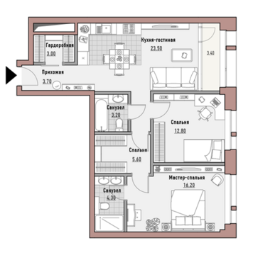 Москва, 2-х комнатная квартира, ул. Новослободская д.24, 38040000 руб.