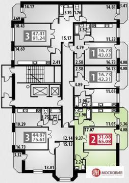 Подольск, 2-х комнатная квартира, ул. Ульяновых д.31, 4490500 руб.