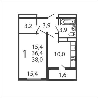 Москва, 1-но комнатная квартира, ул. Производственная д.6 корп.6, 4272443 руб.