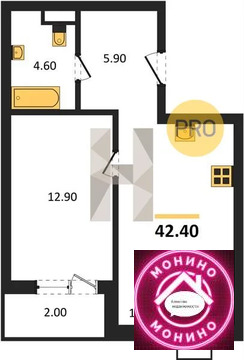Газопровод, 1-но комнатная квартира, Газопровод п. д.д. 2, 11694800 руб.