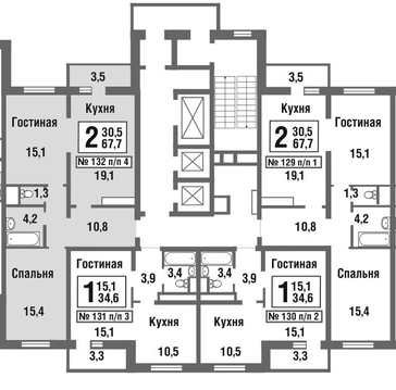 Балашиха, 2-х комнатная квартира, микрорайон Павлино д., 4610437 руб.