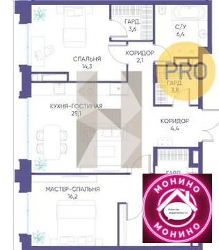 Москва, 2-х комнатная квартира, ул. Погодинская д.д. вл. 22, 149122350 руб.