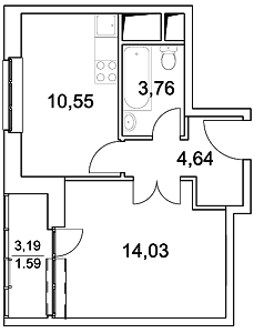 Пироговский, 1-но комнатная квартира, ул. Советская д.7, 3215000 руб.