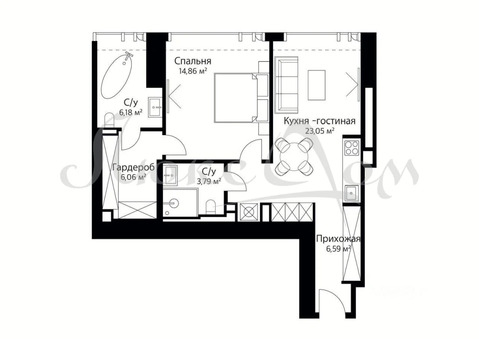 Москва, 2-х комнатная квартира, Краснопресненская наб. д.14А корп. 3, 75000000 руб.