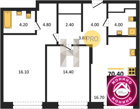 Москва, 2-х комнатная квартира, Ленинградское шос. д., 33960960 руб.