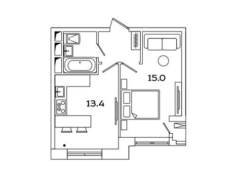 Москва, 1-но комнатная квартира, Рязанский пр-кт. д.2, 6086155 руб.