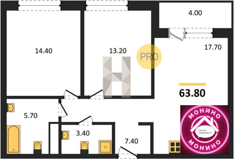 Москва, 2-х комнатная квартира, ул. Нижние Мневники д.д. 5, 43065000 руб.
