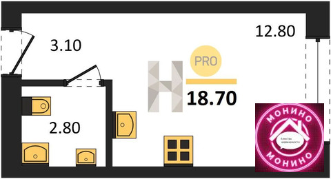 Сапроново, 1-но комнатная квартира, Сапроново дер. д., 5110000 руб.