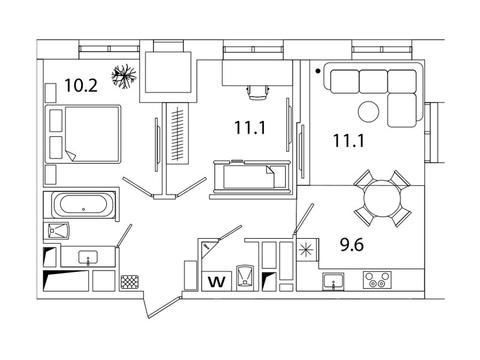 Москва, 3-х комнатная квартира, Рязанский пр-кт. д.2, 8220218 руб.