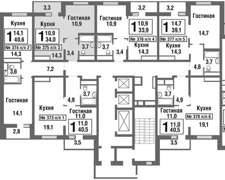 Балашиха, 1-но комнатная квартира, микрорайон Павлино д., 2694874 руб.