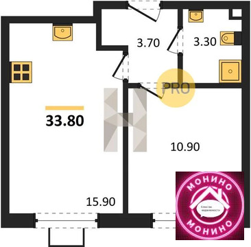 Москва, 1-но комнатная квартира, ул. Производственная д., 11000108 руб.