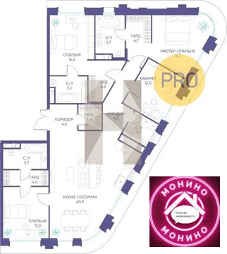 Москва, 4-х комнатная квартира, ул. Погодинская д.д. вл. 22, 334087650 руб.