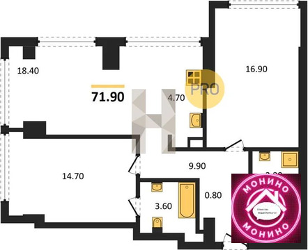 Москва, 2-х комнатная квартира, Кутузовский прд. д.д. 16, 66565397 руб.