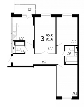 Мытищи, 3-х комнатная квартира, ул. Колпакова д.44 корп.33, 7194167 руб.