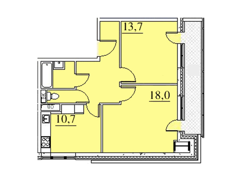 Москва, 2-х комнатная квартира, ул. Автозаводская д.23стр120, 9566020 руб.